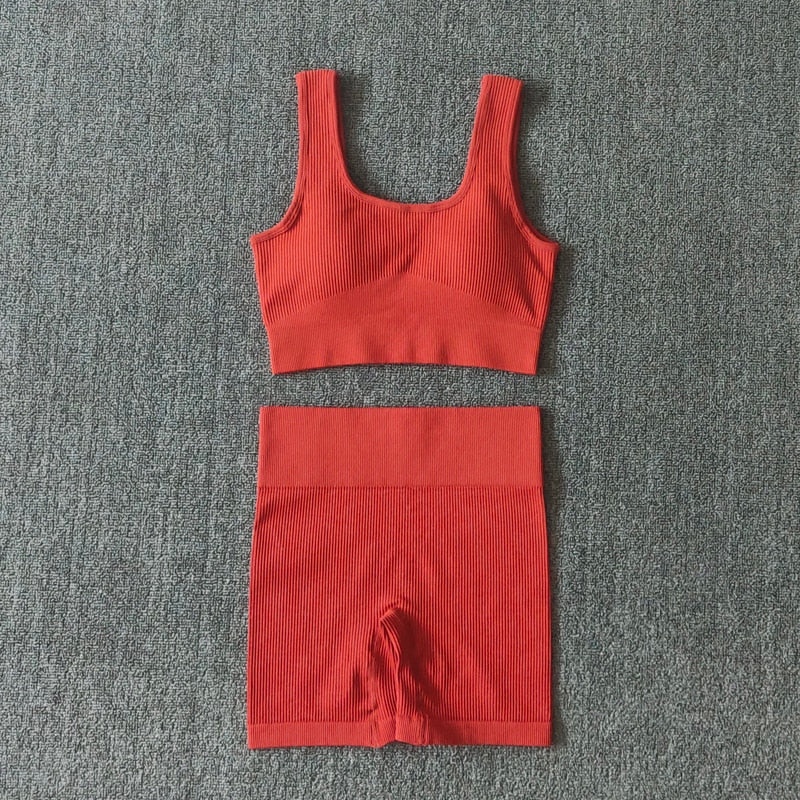 2pc. Red VBraShorts Set (S-L)