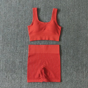 2pc. Red VBraShorts Set (S-L)