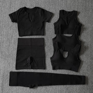 2pc. Black VBraShorts Set (S-L)