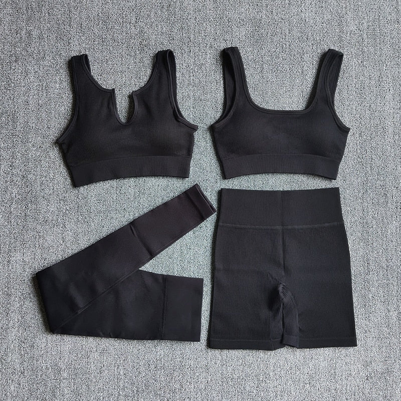 2pc. Black VBraShorts Set (S-L)