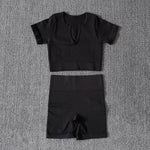 2pc. Black VBraShorts Set (S-L)