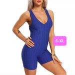 Woven Textured Rompers Blue (S-XL)