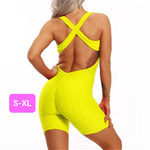 Woven Textured Rompers Yellow (S-XL)