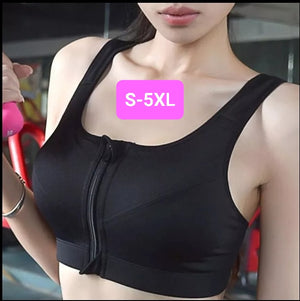 Zipper Sports Bra BLACK (S-5XL)