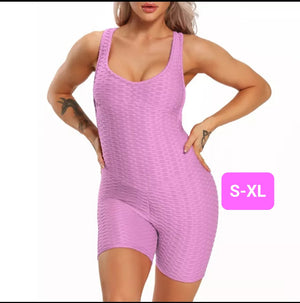 Woven Textured Rompers Pink (S-XL)