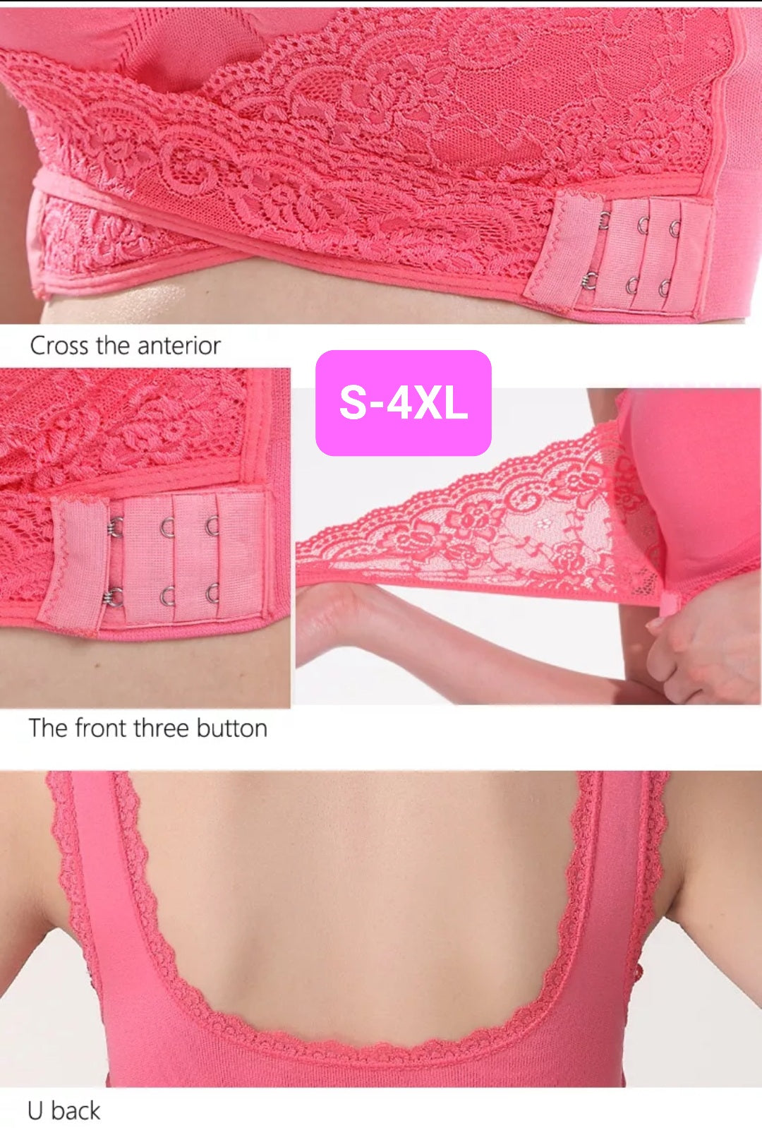 Lace Sports-Bra Watermelon (S-4XL)