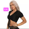 Woven Textured String Crop Top BLACK (S-XL)