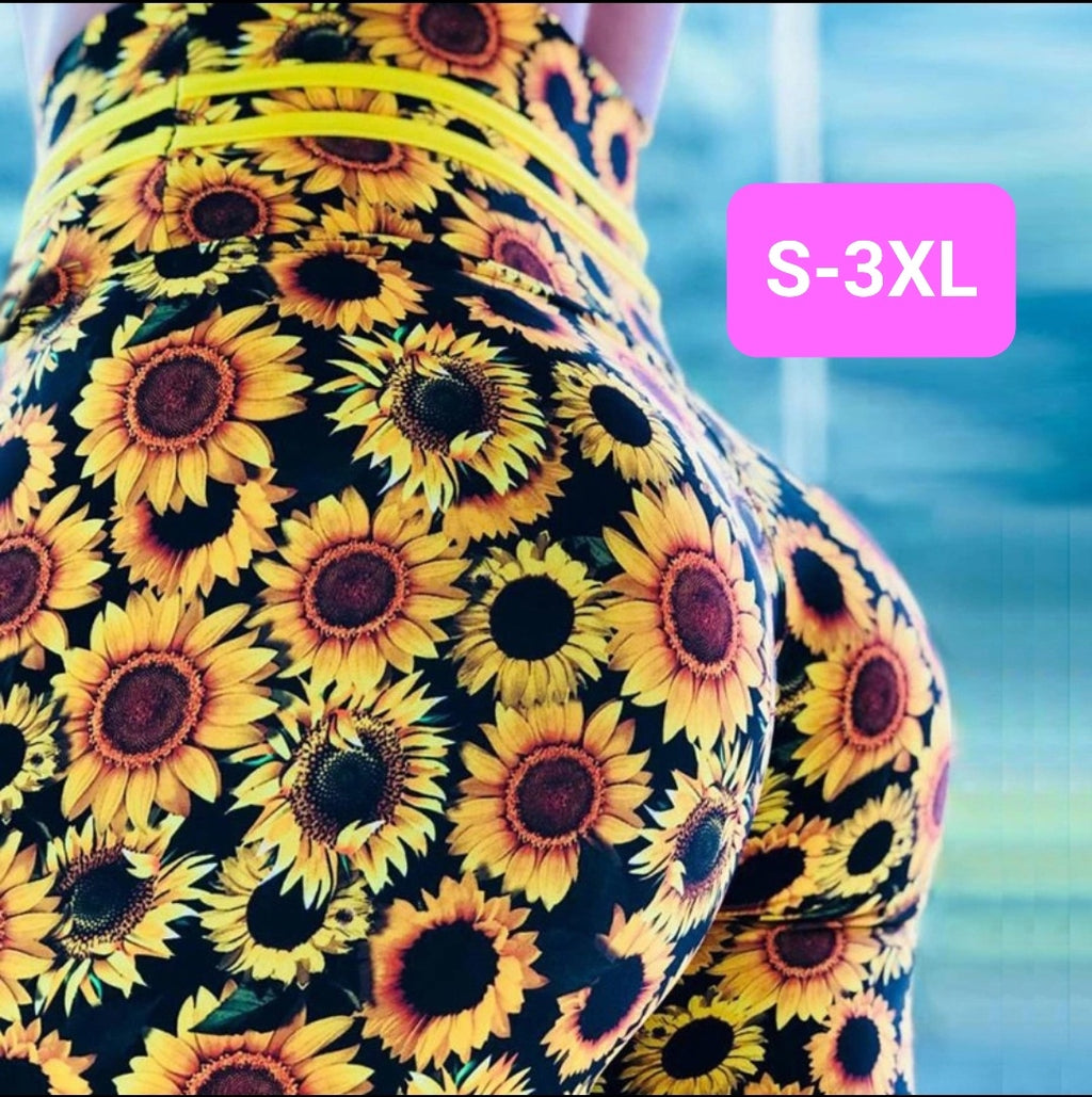 Printed Leggings SUNFLOWERS (S-3XL)