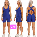 Woven Textured Rompers Blue (S-XL)