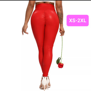 Faux Leather Pants RED2 (XS-2XL) – Luna Leggings Official