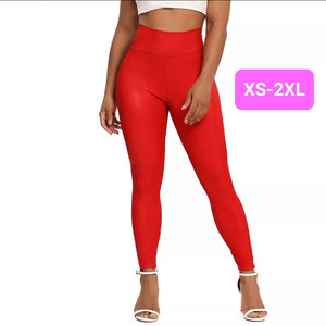 Faux Leather Pants RED2 (XS-2XL) – Luna Leggings Official