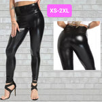 Faux Leather Pants SHINY BLACK (XS-2XL)