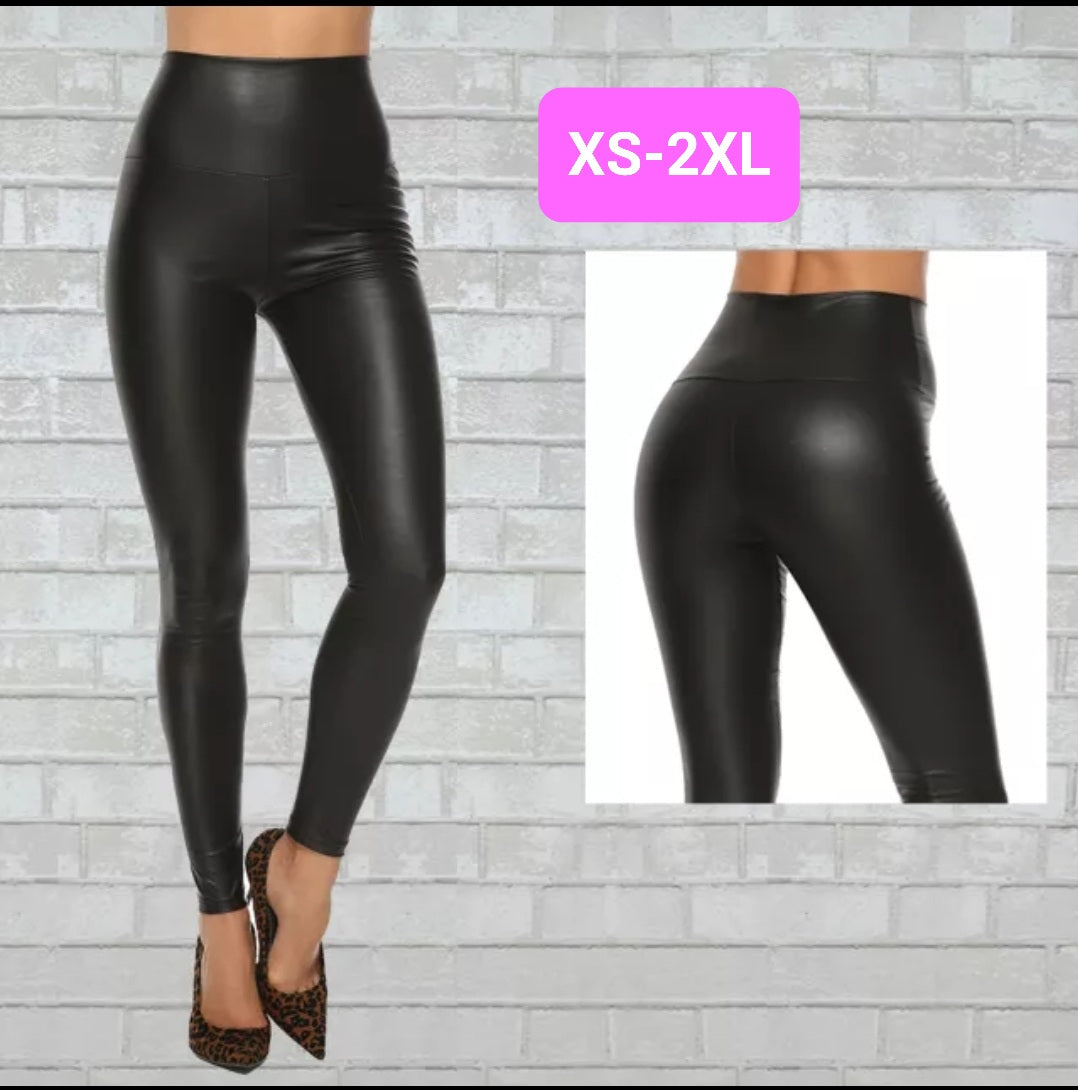 Faux Leather Pants MATTE BLACK (XS-2XL) – Luna Leggings Official