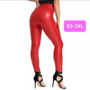 Faux Leather Pants RED1 (XS-2XL)