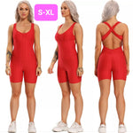 Woven Textured Rompers Red (S-XL)