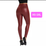 Faux Leather Pants WINE RED (XS-2XL)