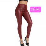 Faux Leather Pants WINE RED (XS-2XL)