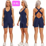 Woven Textured Rompers Dark Blue (S-XL)