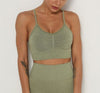 Noodle Strap Army Green Sports Bra (S-XL)