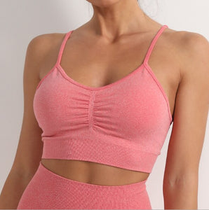 Noodle Strap Red Sports Bra (S-XL)