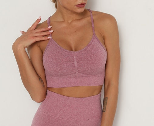 Noodle Strap Wine Red Sports Bra (S-XL)