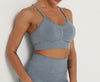 Noodle Strap Blue Sports Bra (S-XL)