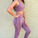 2pc. WINE- Pants/SportsBra (S-L)