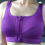 Zipper Sports Bra PURPLE (S-5XL)