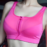 Zipper Sports Bra ROSE RED (S-5XL)