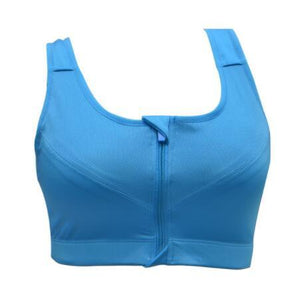 Zipper Sports Bra BLUE (S-5XL)