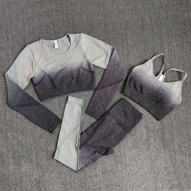 3pc. GRAY Ombre Set#1 (S-L)