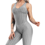 Woven Textured Jumpsuit Gray (S-XL)