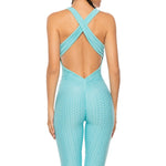 Woven Textured Jumpsuit Sky Blue(S-XL)