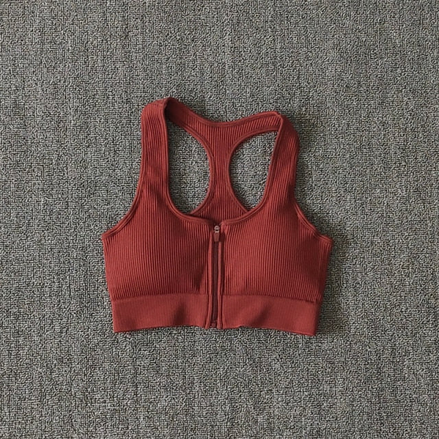 Sports Bra Zipper  #7 (S-L)