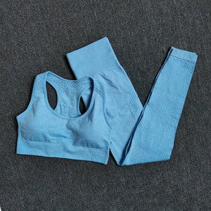 2pc. BLUE- Pants/SportsBra (S-L)