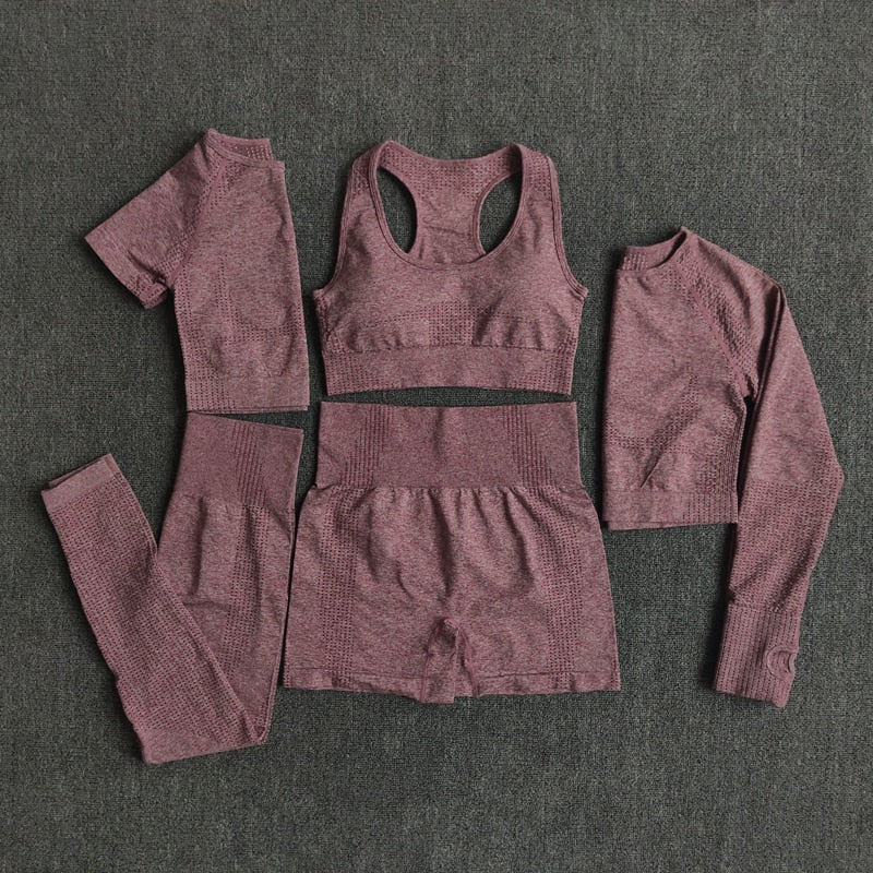 2pc. WINE- Shorts/SportsBra (S-L)