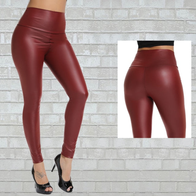 Faux Leather Pants WINE RED (XS-2XL) – Luna Leggings Official